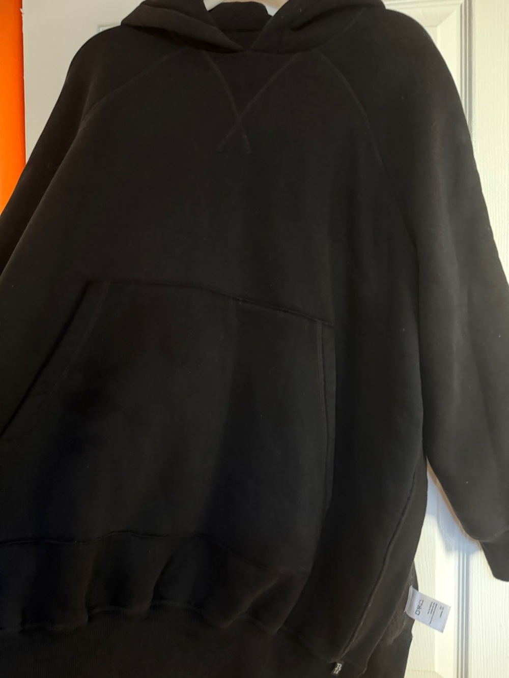 R13 Black Oversized Hooded Sweatshirt